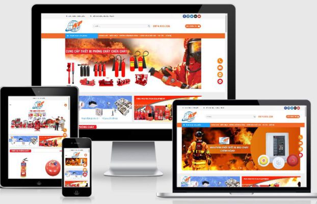 Thiết kế web bán thiết bị phòng cháy chữa cháy giá tốt